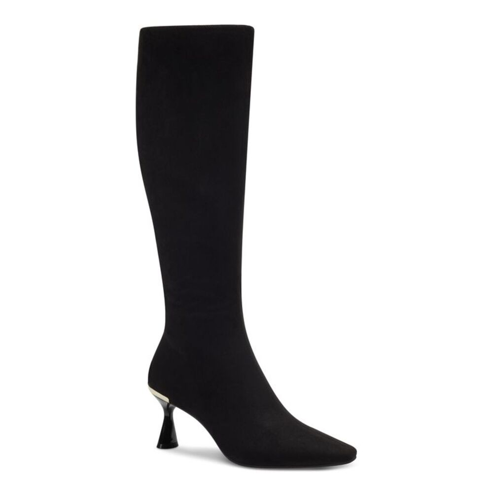 ALFANI Womens Black Comfort Goring Cecee Pointed Toe Kitten Heel Boots 5 M
